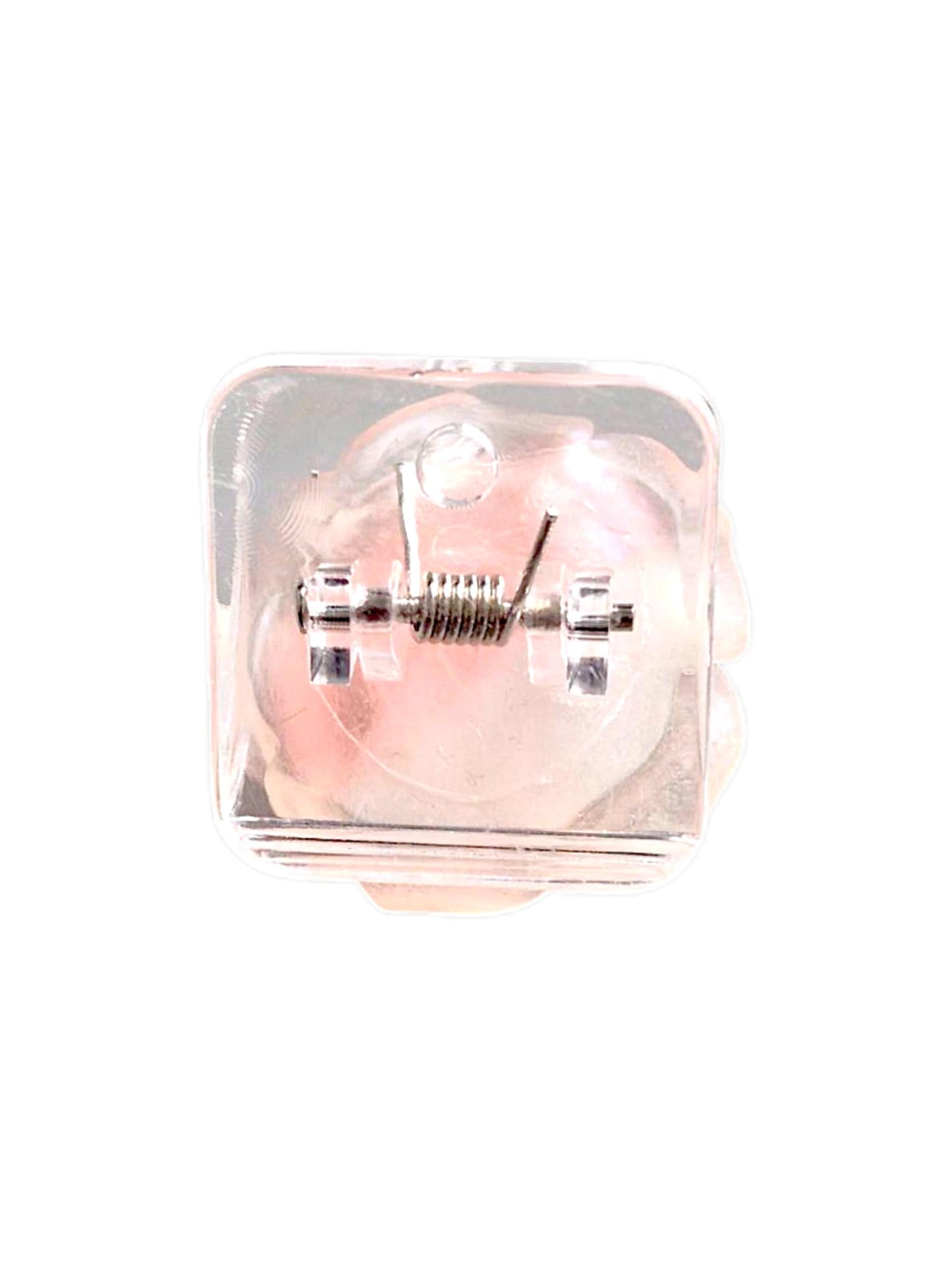 Pink resin rose clip