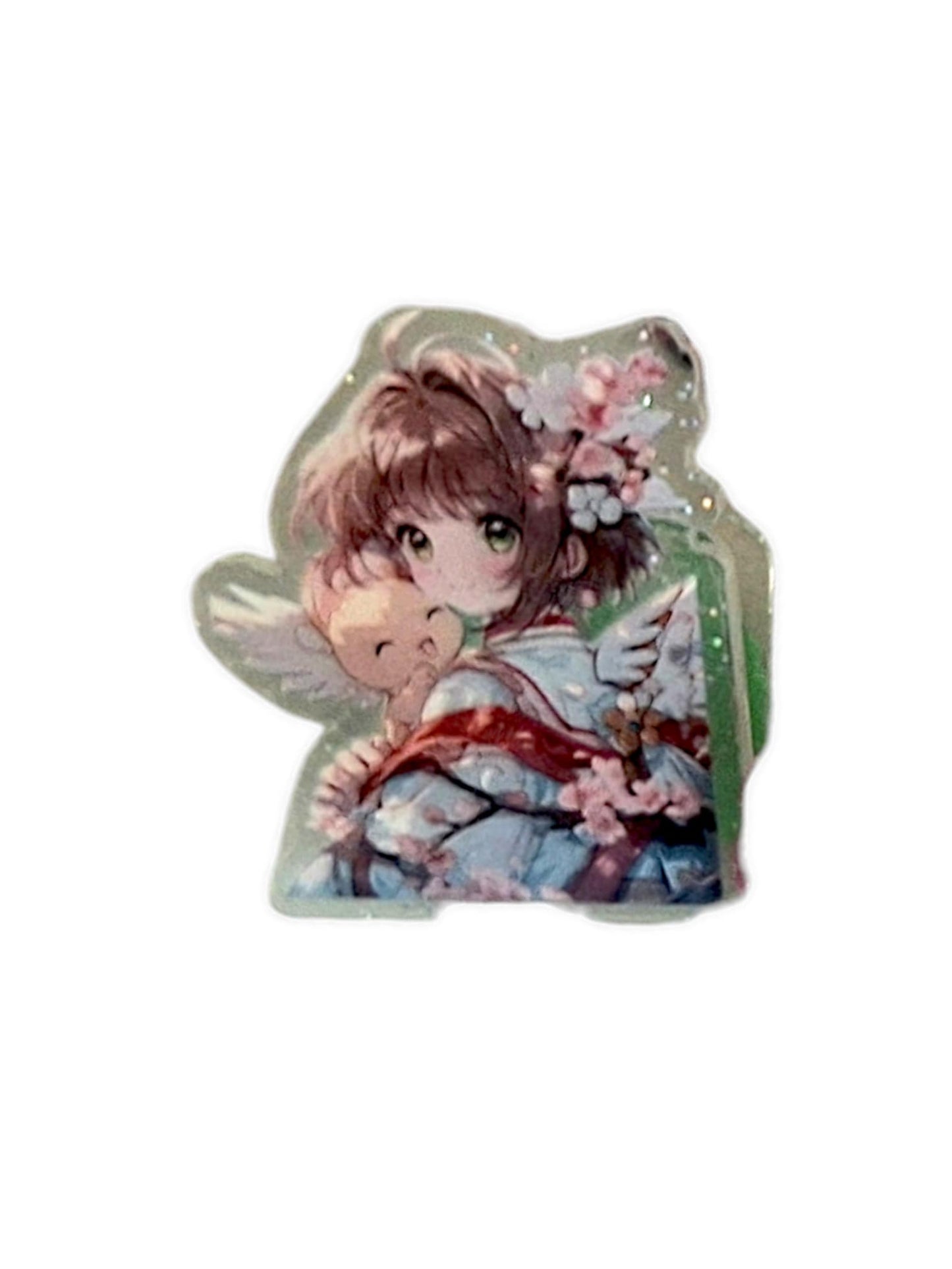Girl anime character acrylic clip
