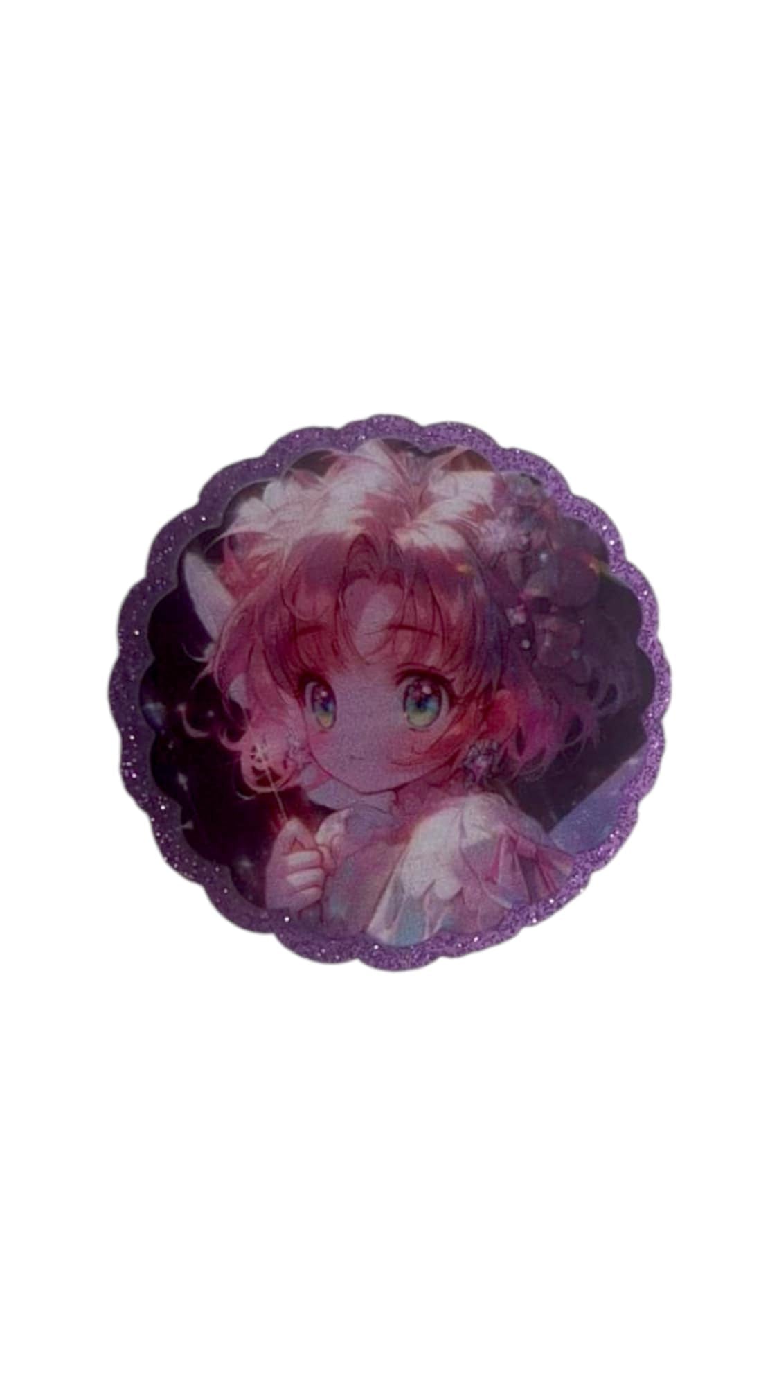 Jolie fille animée pop socket