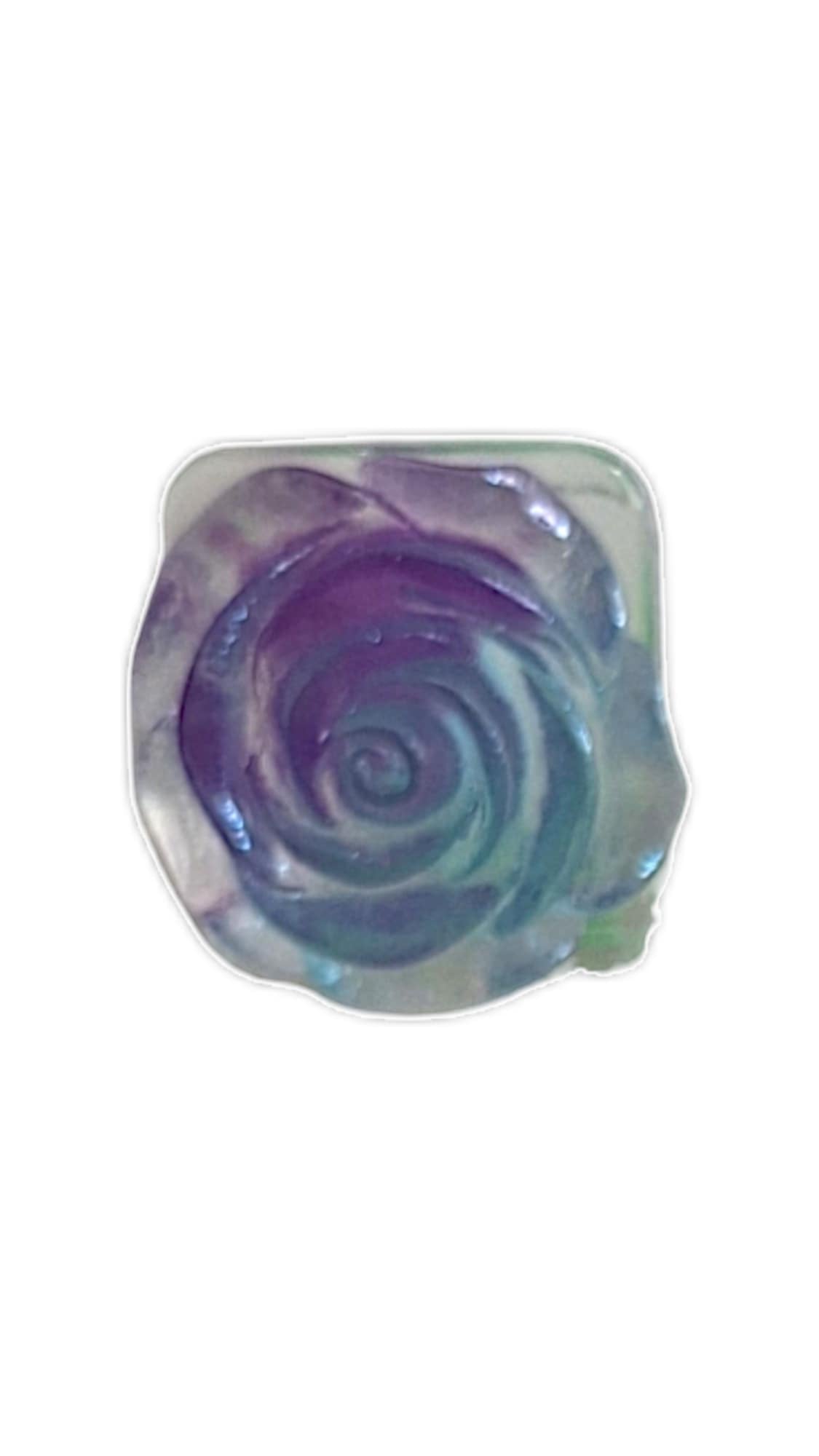 Purple & blue resin flower clip