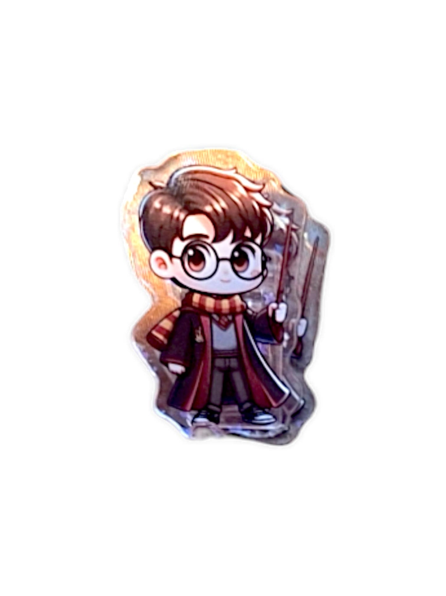 Cute boy character double acrylic clip