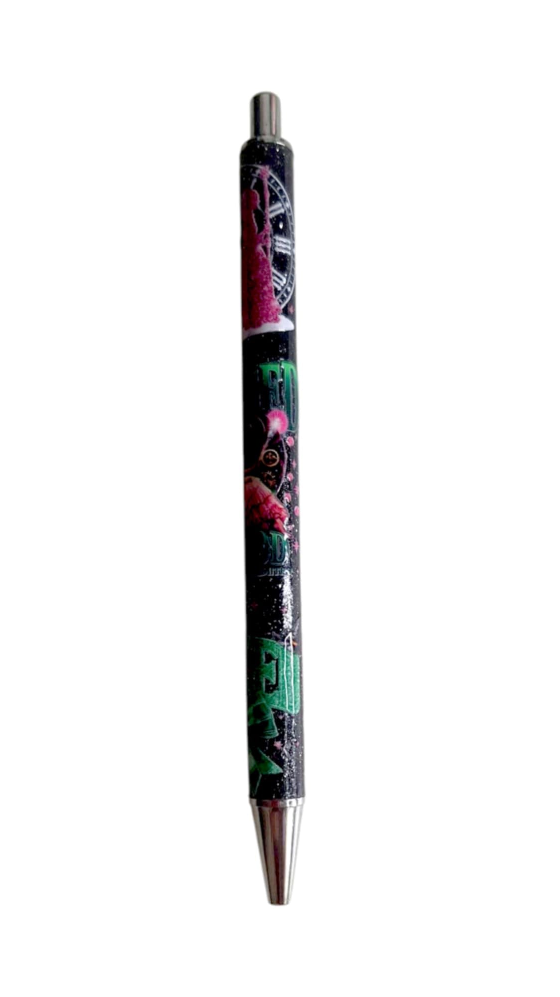 Black glitter pen
