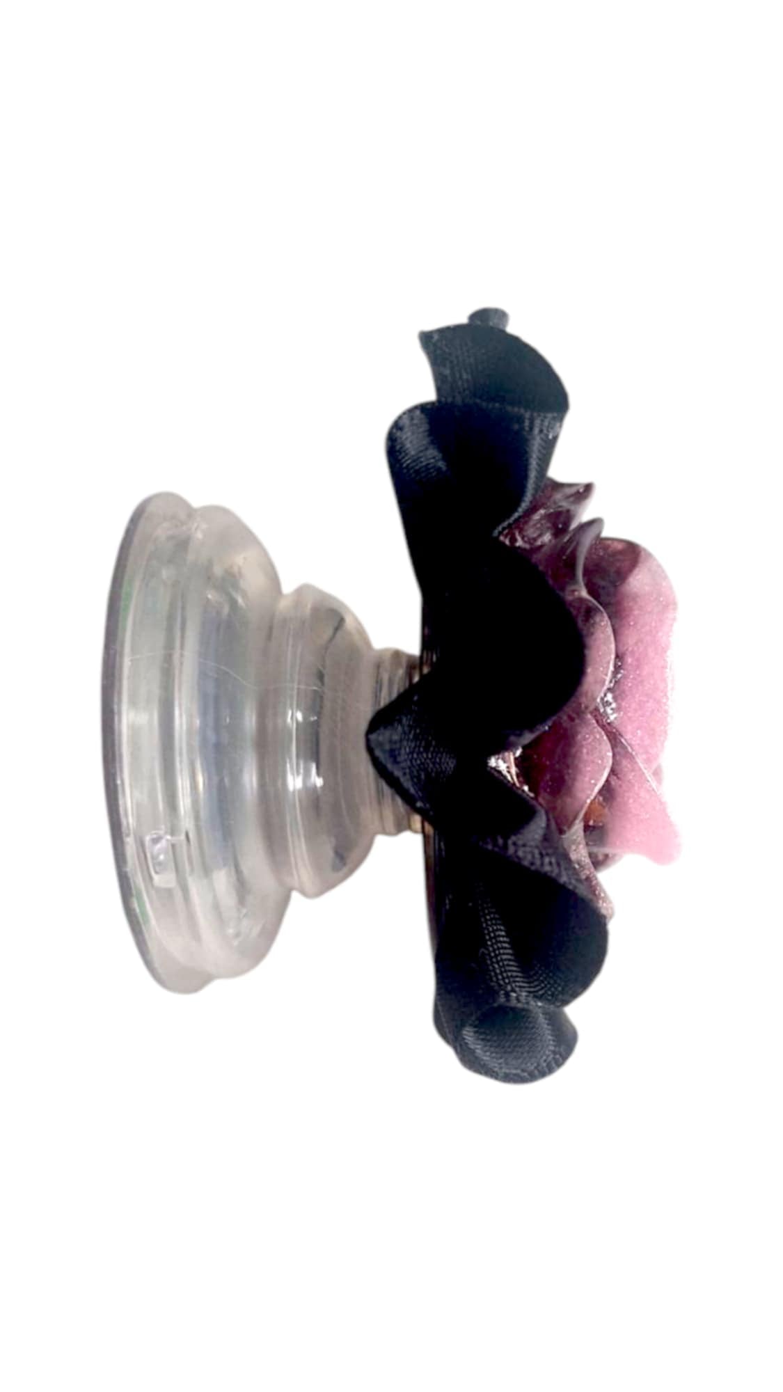 Rose with black lace pop socket