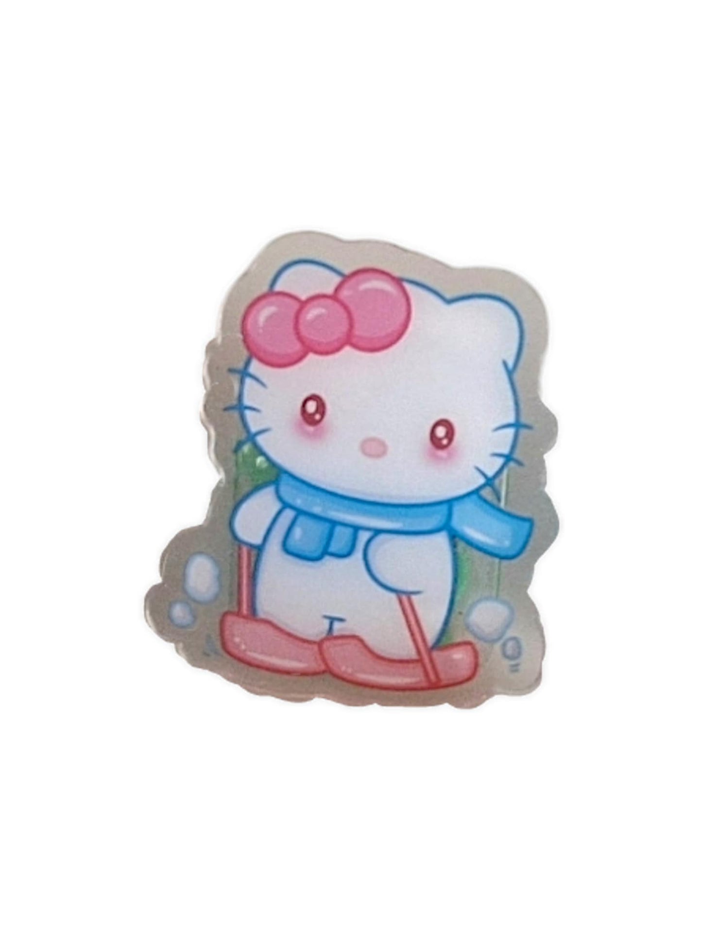 Cute cat skying acrylic clip