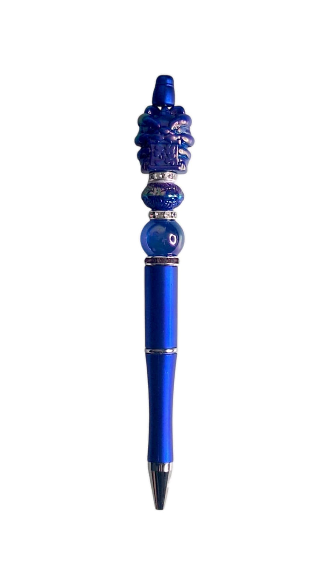 Blue Chinese style beads pen