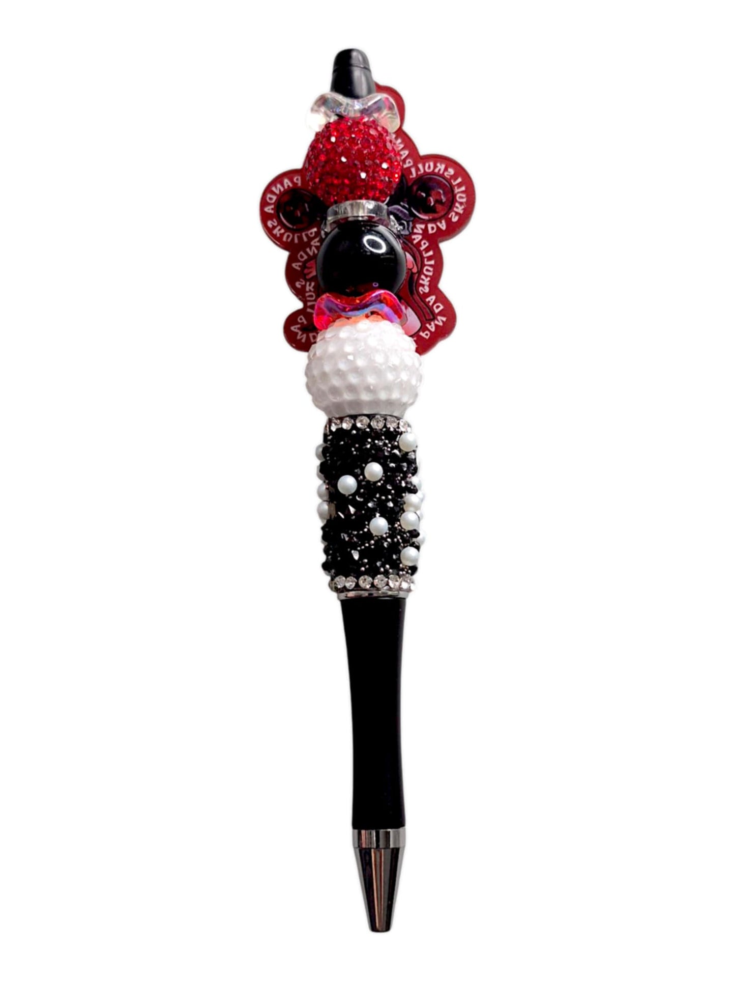 Dark clown girl beads pen