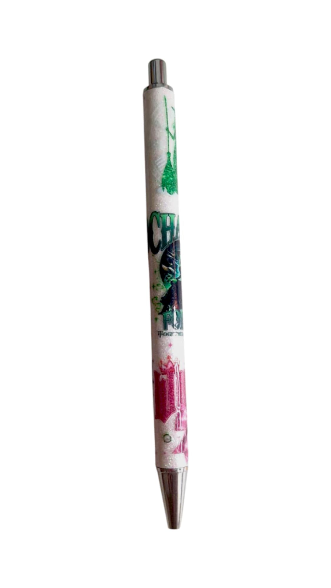 White glitter pen