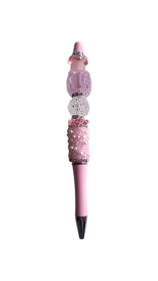 Stylo à perles cube de sucre & coeur