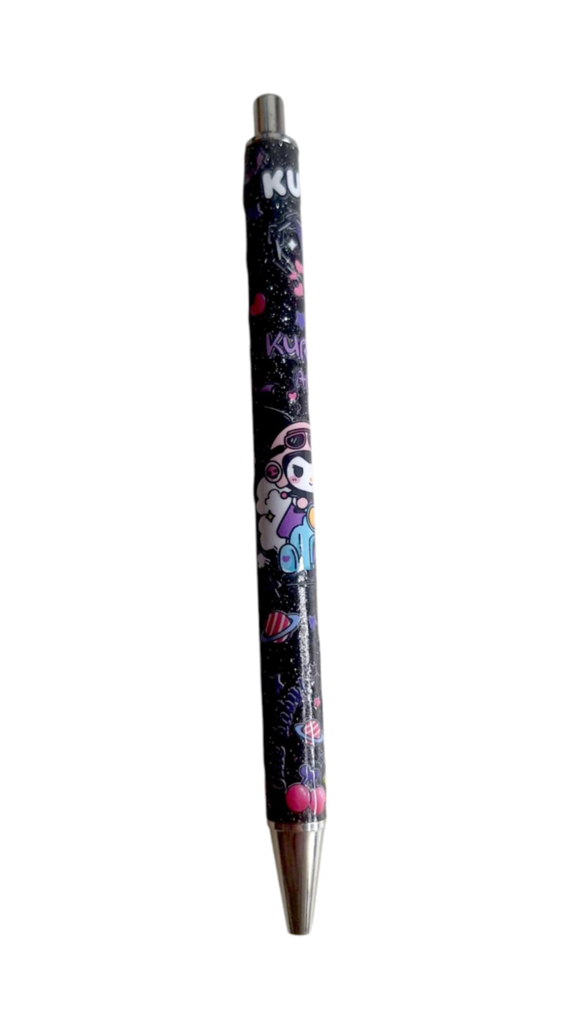Cute black glitter pen