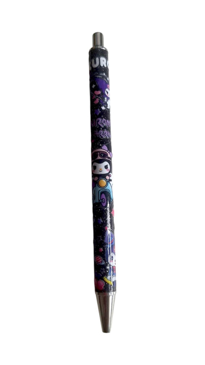Cute black glitter pen
