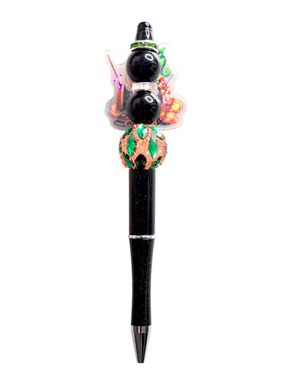 Stylo à perles  sorcière