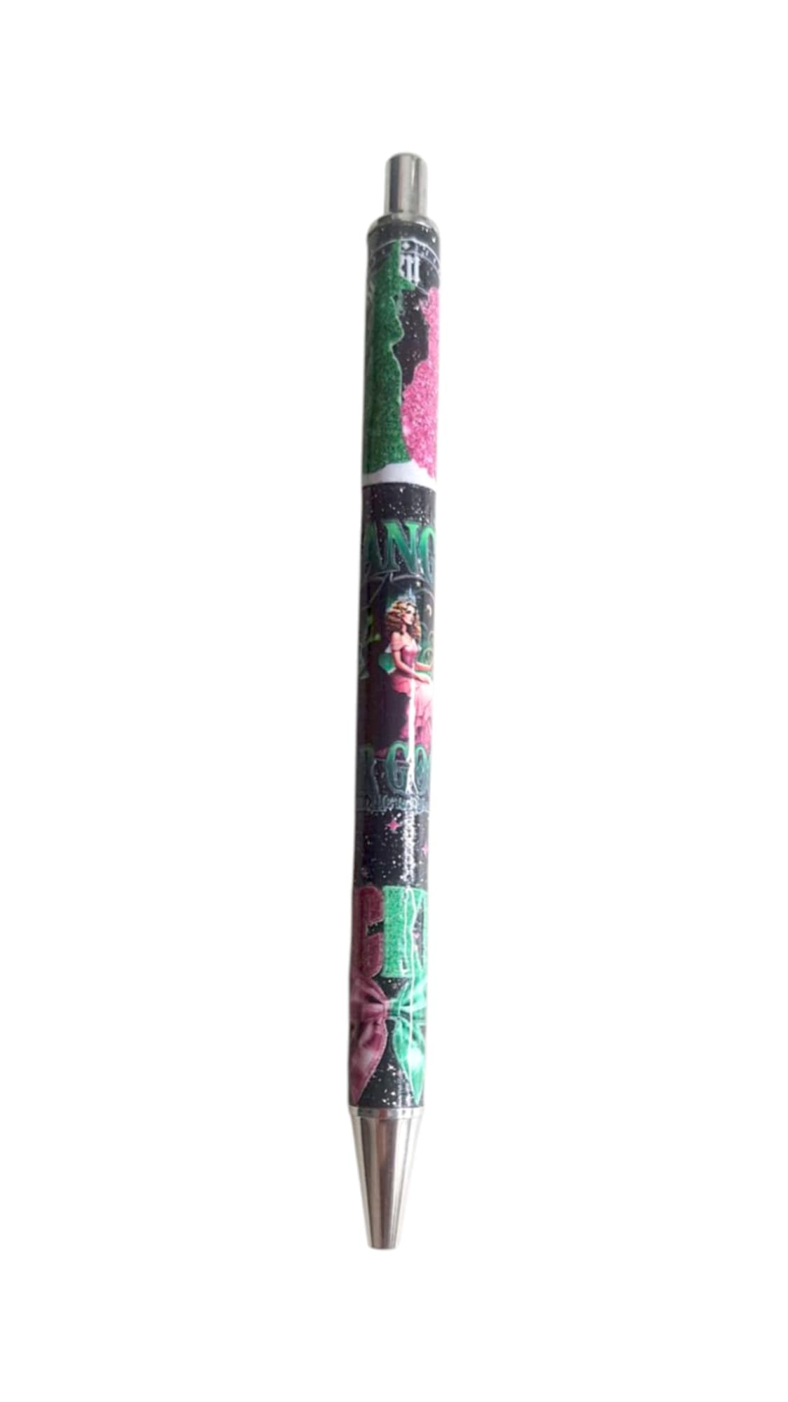 Black glitter pen