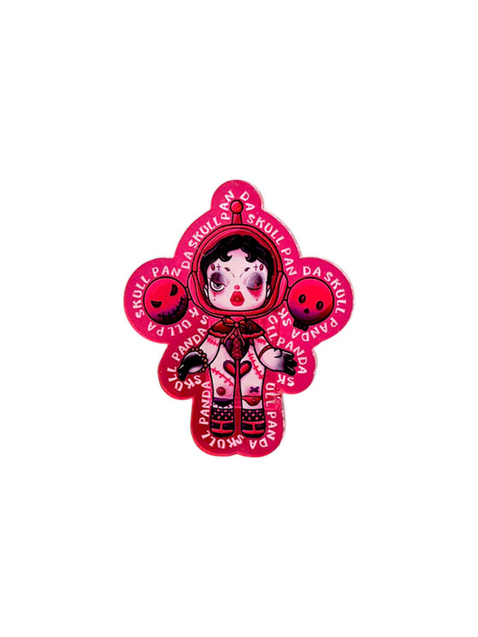 Petite pince à papier en acrylique fille cool rouge