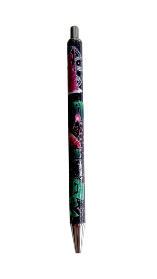 Stylo à paillettes noir