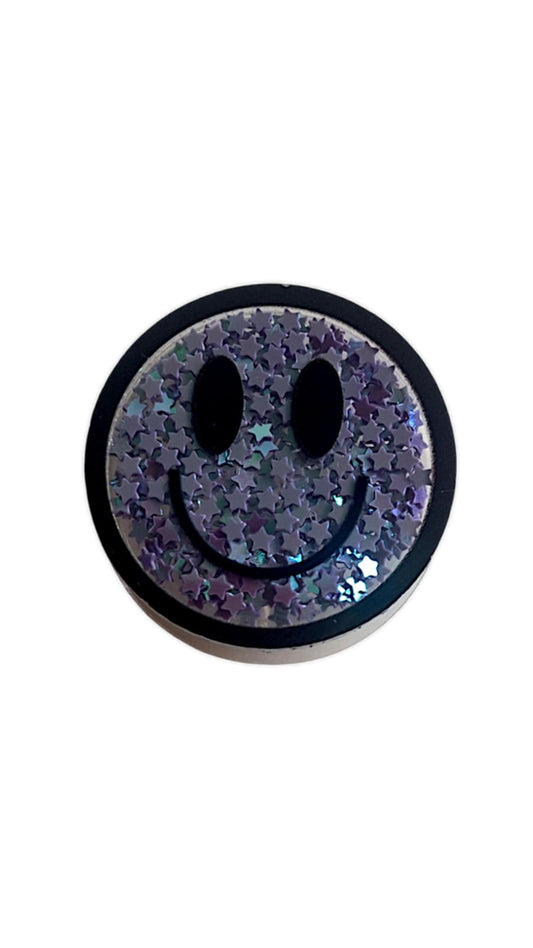 Pop socket sourire & étoiles violettes