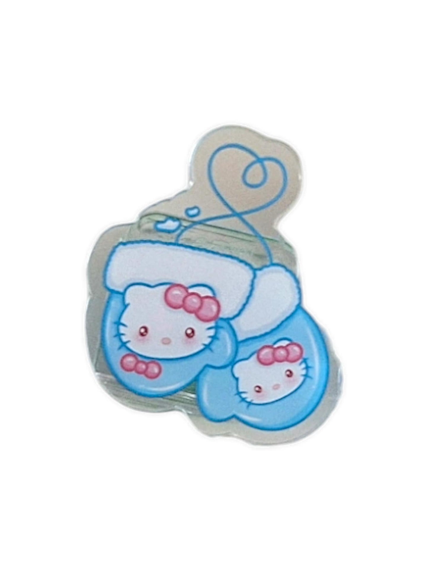 Cute kitty mitten acrylic clip