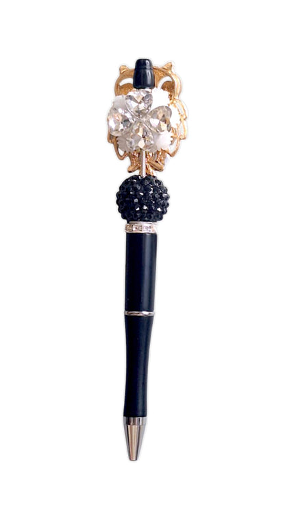 Gold owl beads pen
