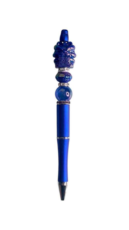 Stylo à perles bleu de style chinois