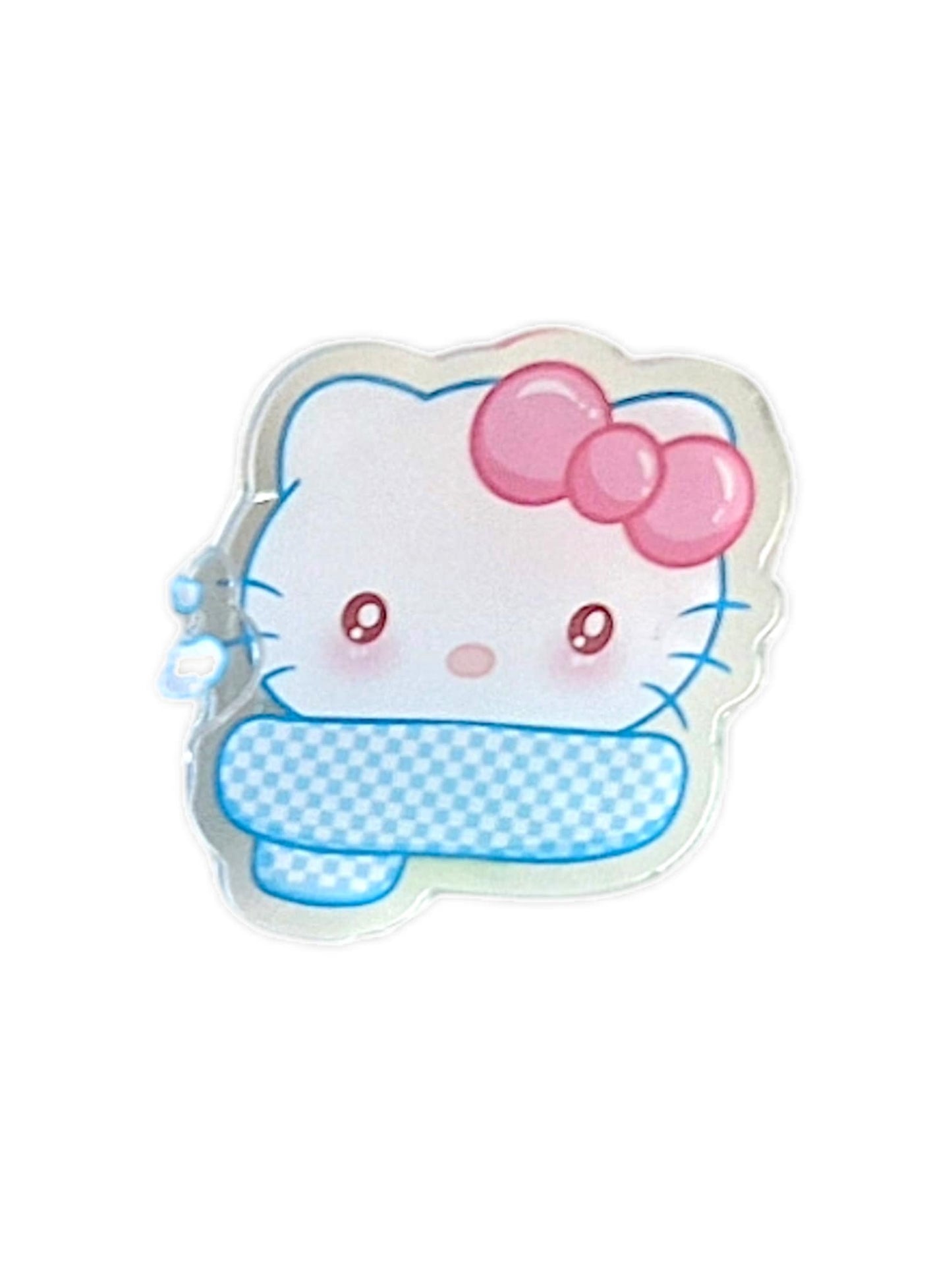 Cute white kitty acrylic clip