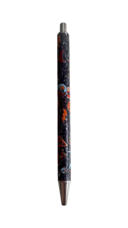 Black glitter pen