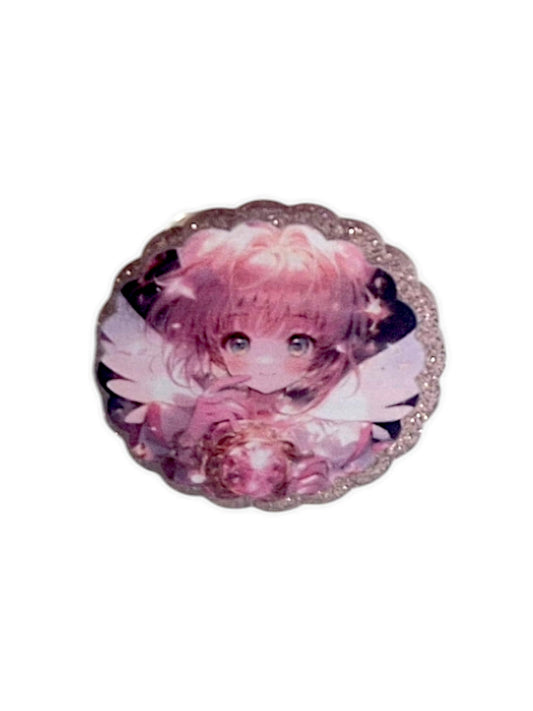 Pince à papier en acrylique représentant une jolie fille