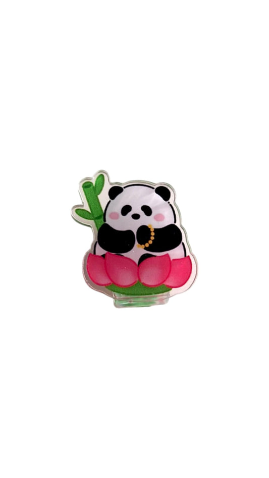 Pince à papier panda et fleur mignonne